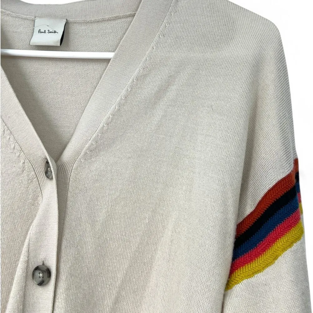 Paul Smith | S Varsity Style Cardigan Artist Stripe SWEATER Cardigan Wool Women - Image 3