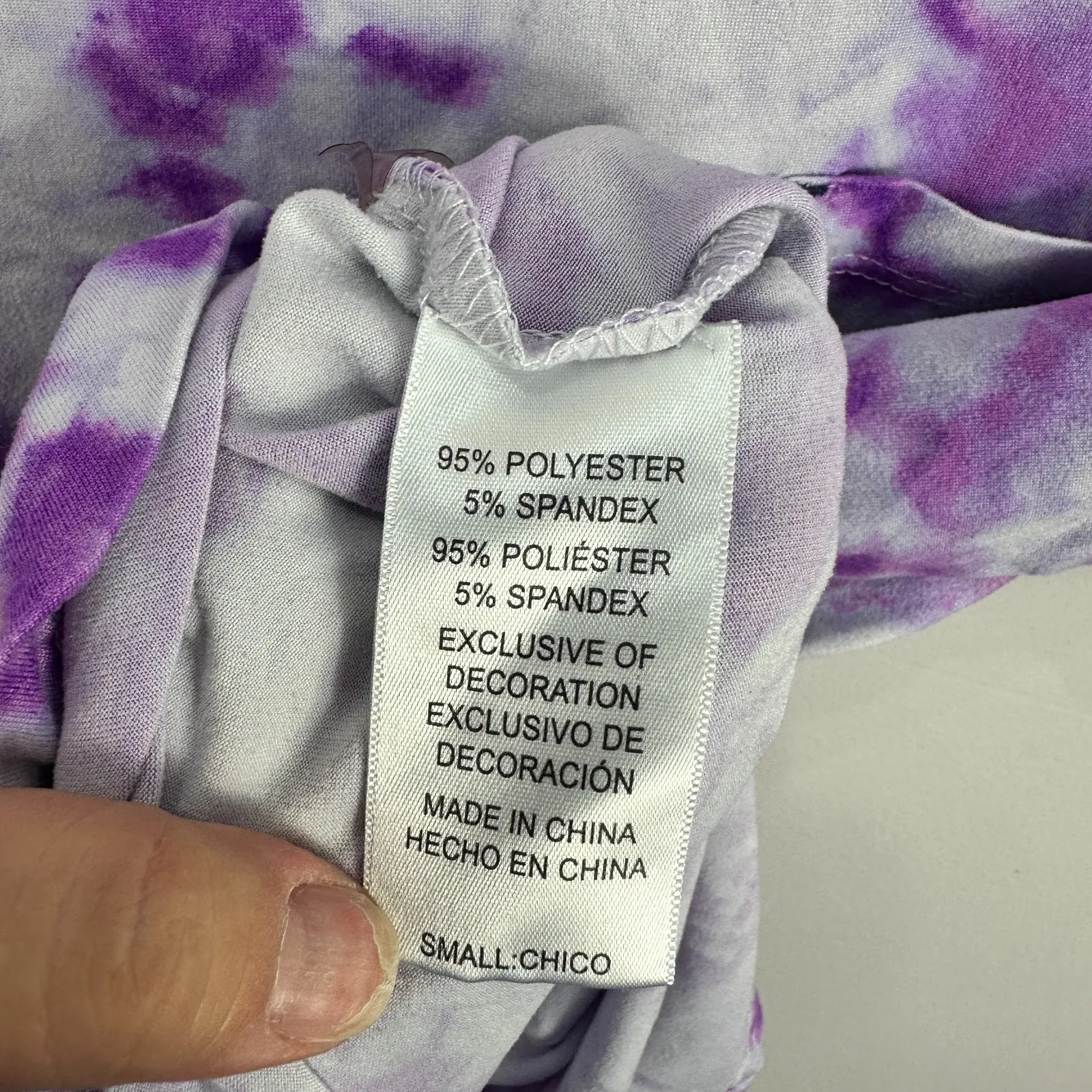 Jane and Bleecker Top S Purple Tie Dye‎ Lounge Tee Soft Girl Y2K Pastel Boho - Image 5