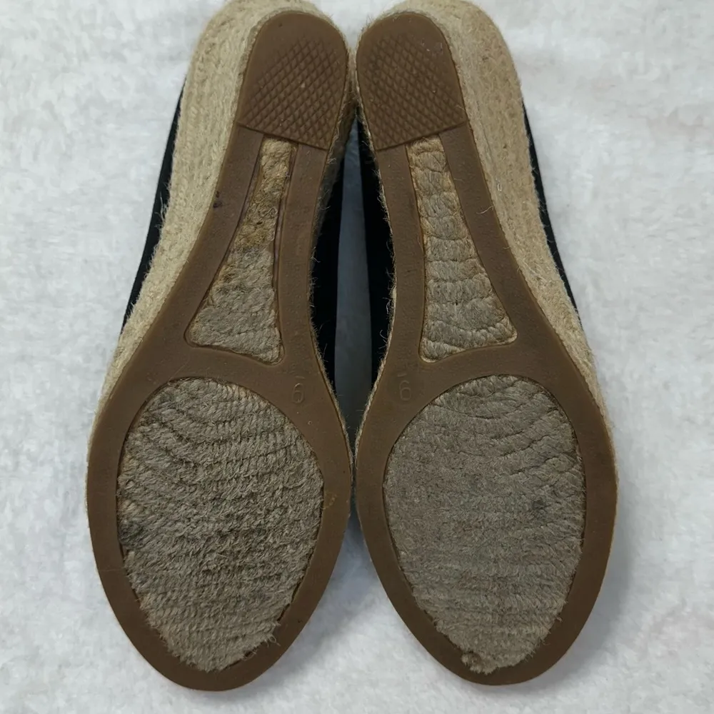 J. Crew Black Seville Espadrille Canvas Jude Wedges Size 9 - Image 11