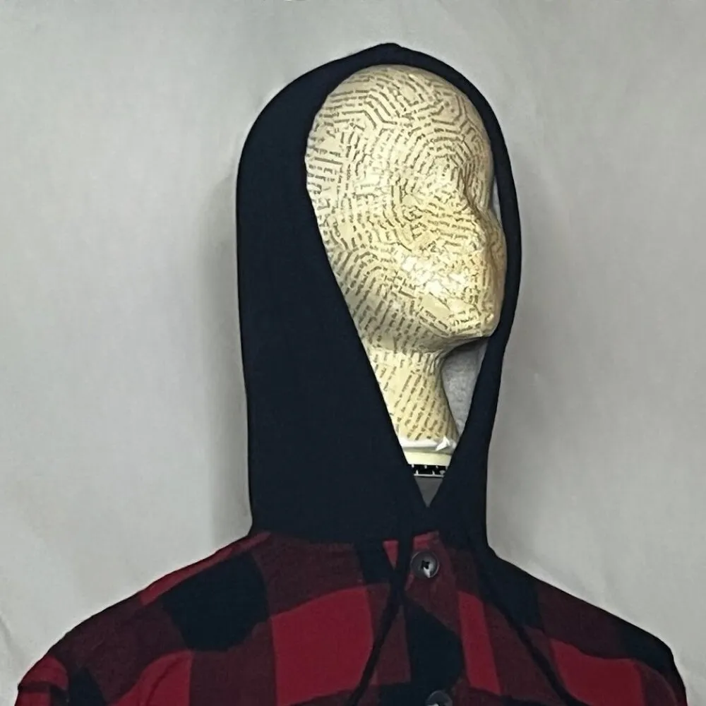 Maurices Buffalo Plaid Button Up Sherpa Hood Womens XSmall - Image 2