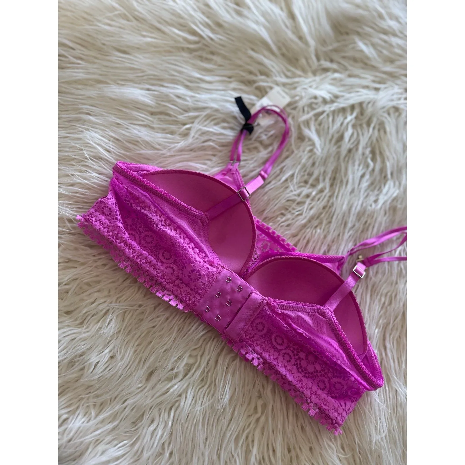 Aerie Real Power Wireless Push Up Joy Convertible Lace Bra Pink Tropics Size 34A - Image 6