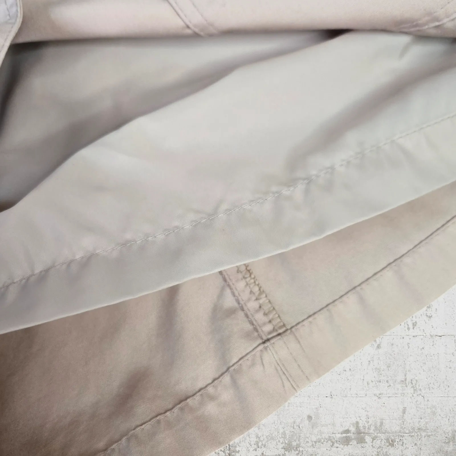 70s Vintage Pink Utility USA Union Made Button London Fog Trench Coat Size 12P - Image 9