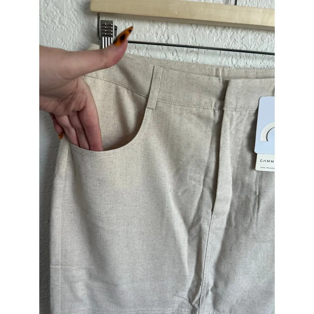 Commense Linen & Cotton Front Slit Maxi Skirt M NWT Size M - Image 2