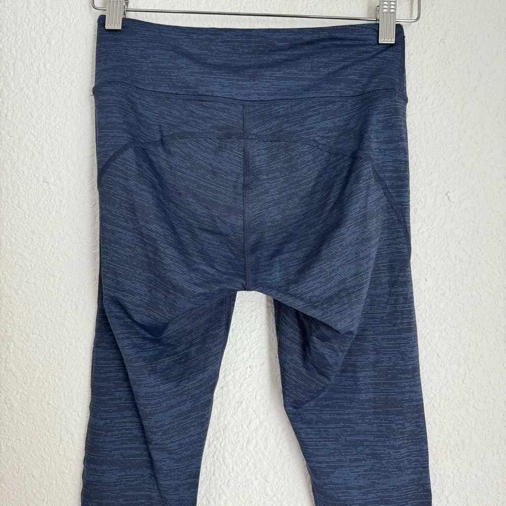 Space Dye Tech Cropped Leggings Dark Blue Navy Women’s Size S - Image 7