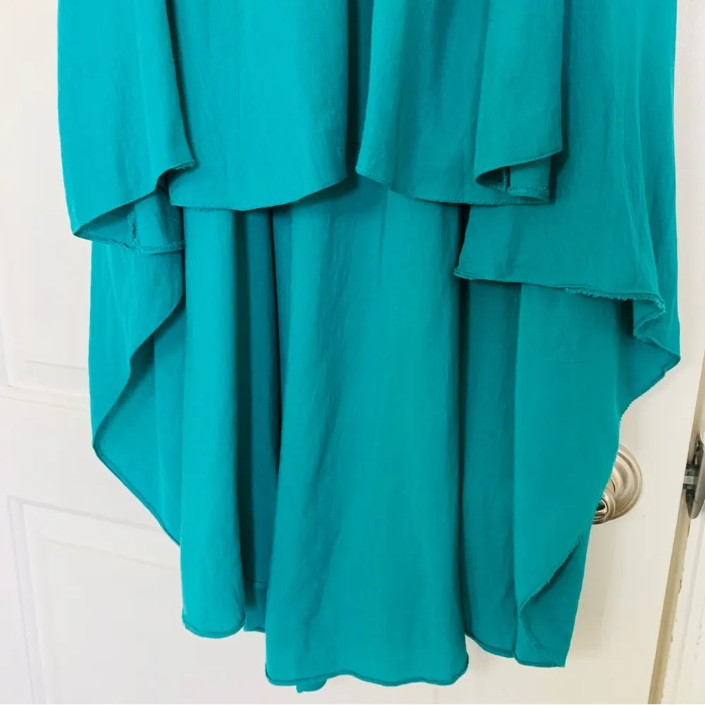 ASOS Women's Green High-Low Flowy Sundress Midi Dress | Size: 10/M - Image 3