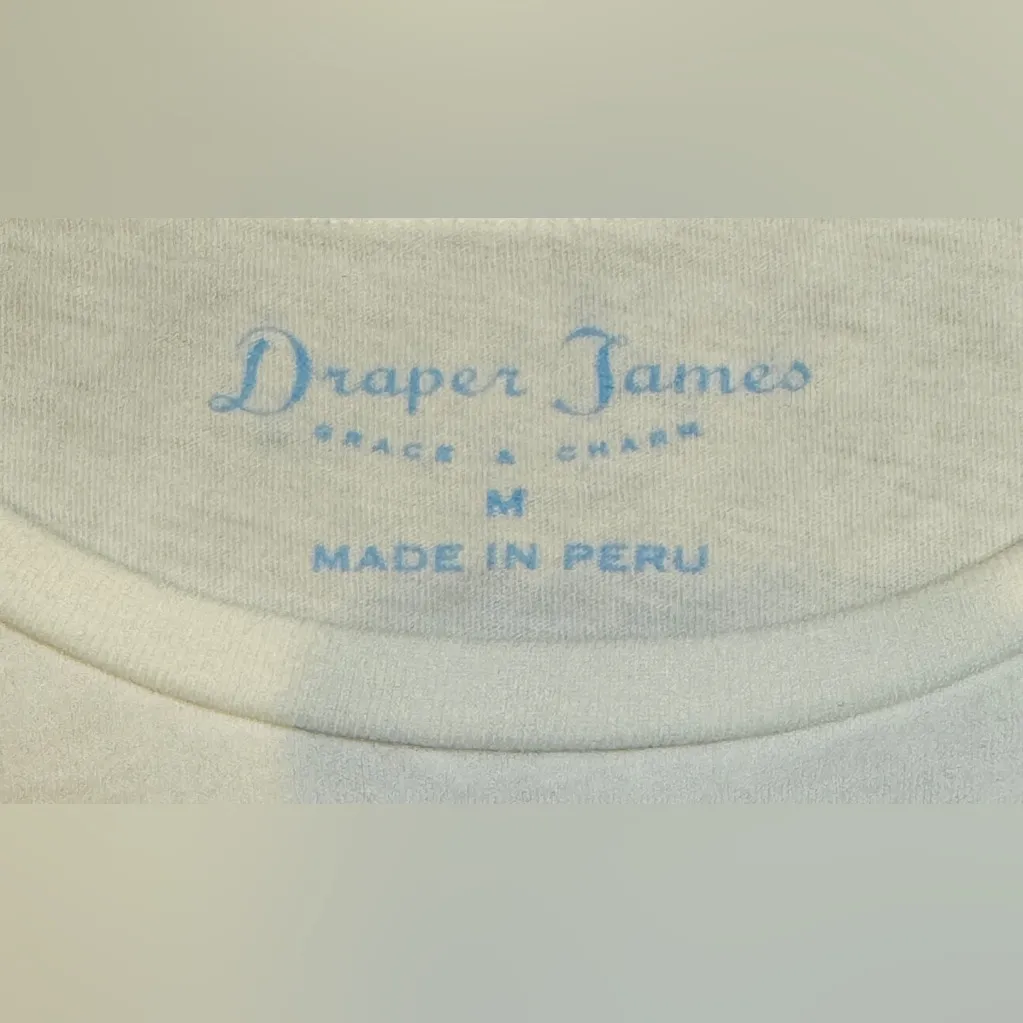 Draper James White “ Keep It Pretty Please” Short Sleeve Graphic T-Shirt Medium - Image 5
