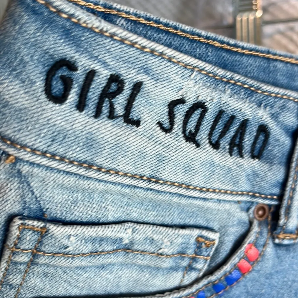 Denim Jean Shorts Stretchy Womens 3 Grafitti Soft Comfy Cutoffs New - Image 11