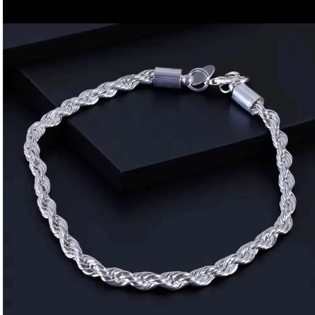 NEW Sterling Silver 925 Rope Chain Bracelet - Image 5