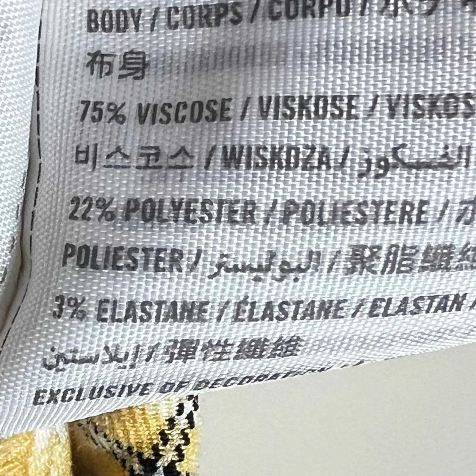 Hollister Mini Dress Womens M Yellow Gingham Sleeveless Stretch Slit Clean Girl - Image 6