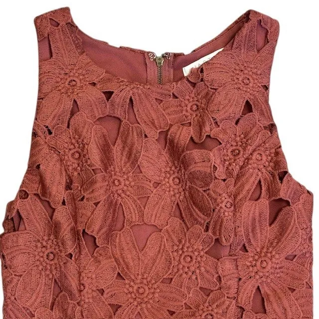 ASTR‎ The Label Lace Dress Sleeveless Floral Occasion Party Mini Dress Sz Med Red - Image 7