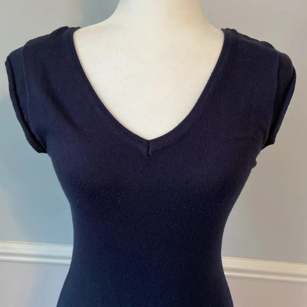 Desigual Mari Floral Mini Dress Sequin Detail Bodycon Knit Cap Sleeves Size Med - Image 5