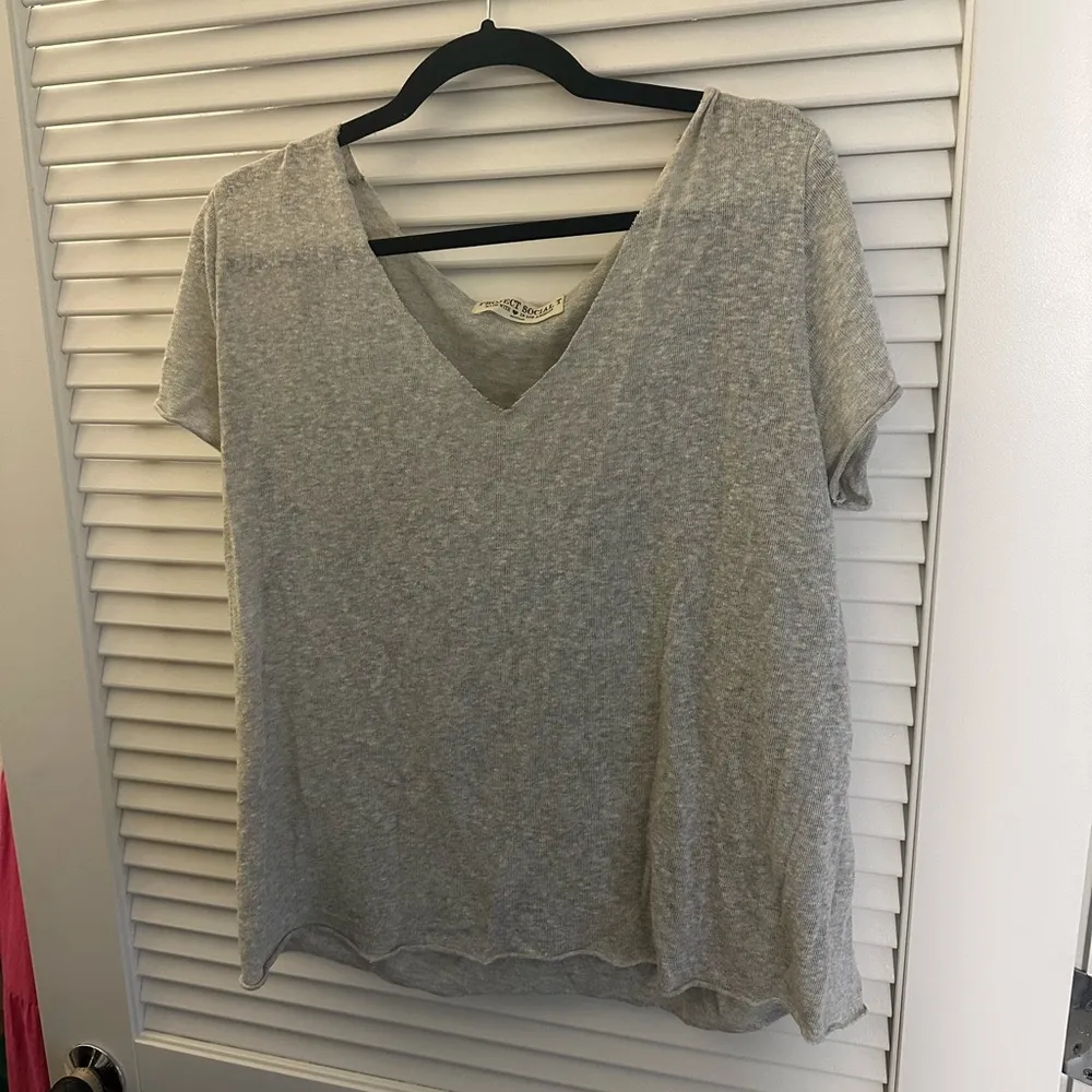 Project Social T Original Textured V - Heather Grey - Image 5