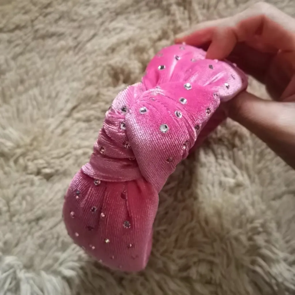 LeLe Sadoughi Pink Rhinestone women Headband - Image 6