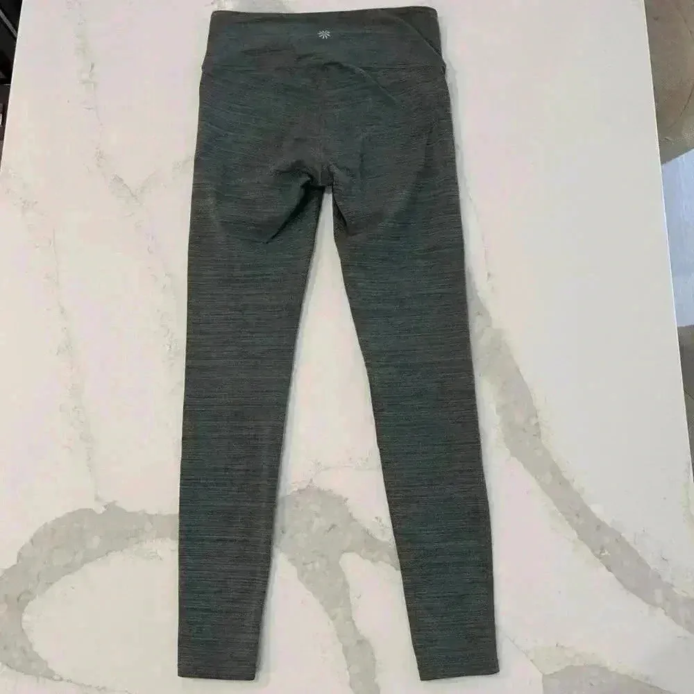 Athleta Chaturanga HighRise Tight SpaceDye Gray Activewear Leggings Womens Small - Image 5