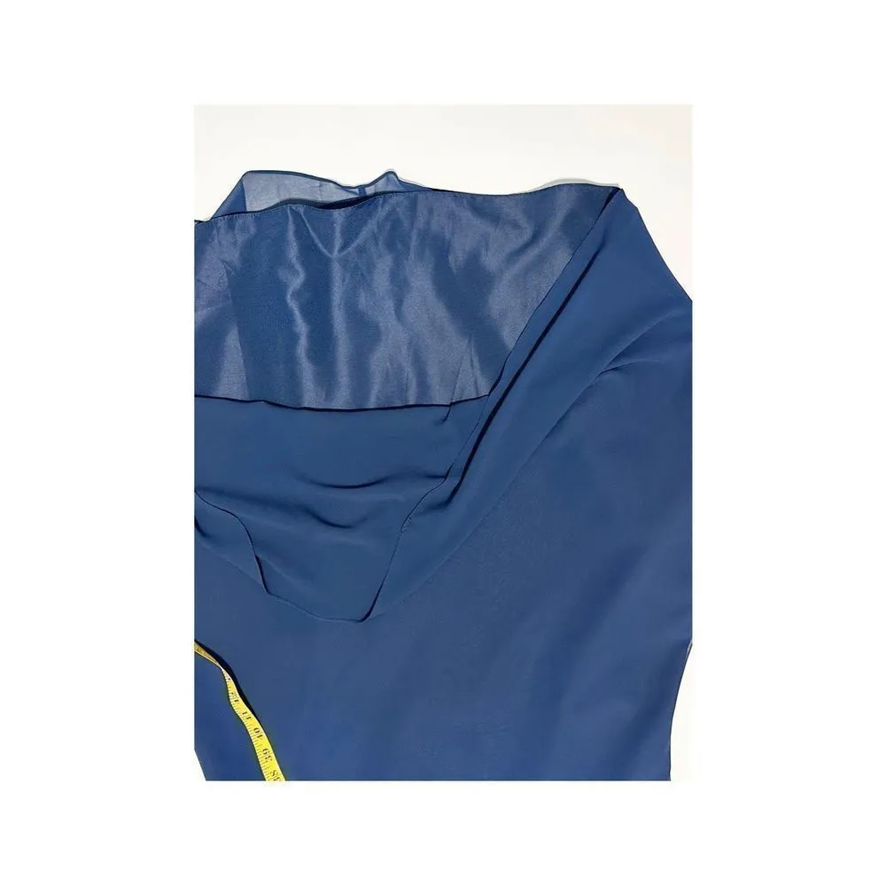 Hayley Paige Sleeveless Sweetheart Neckline Lace‎ Racerback Dress Navy Blue 12 - Image 11