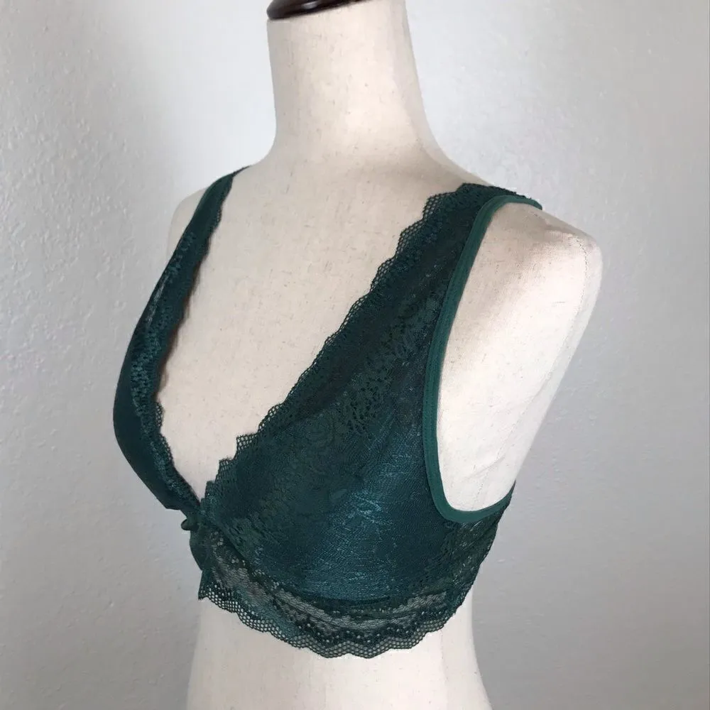 NWOT Daisy Fuentes padded dark green bralette XL - Image 2