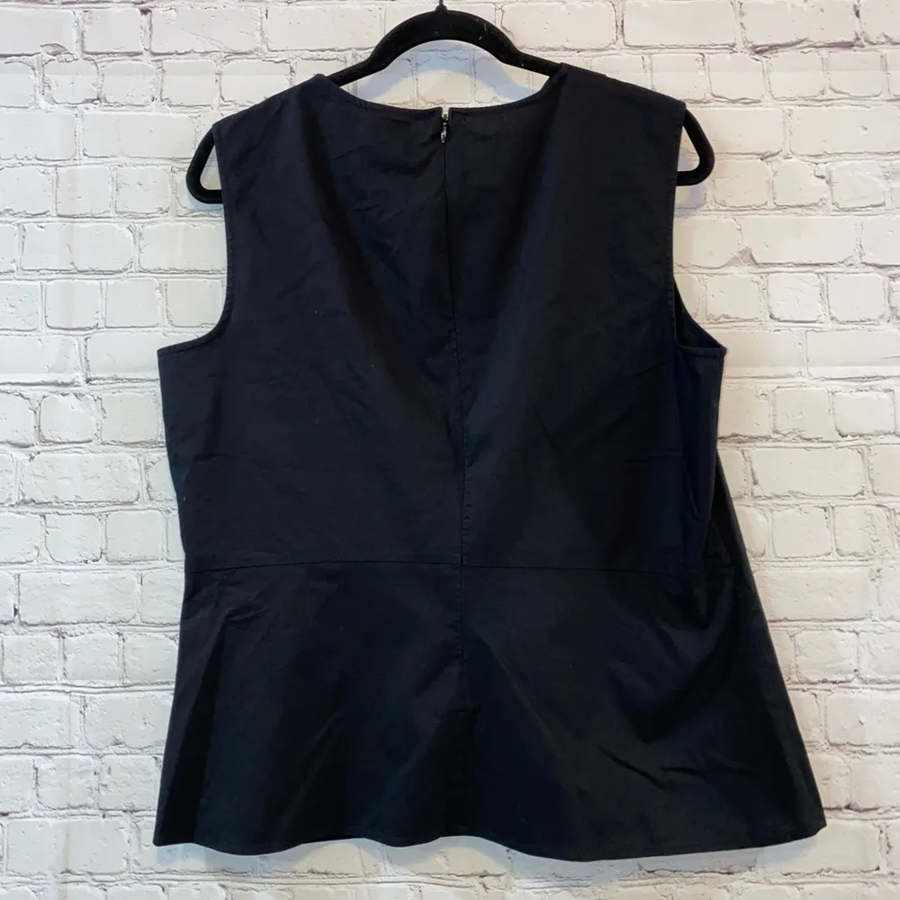 Worthington Black Sleeveless Cutout Blouse - Image 3