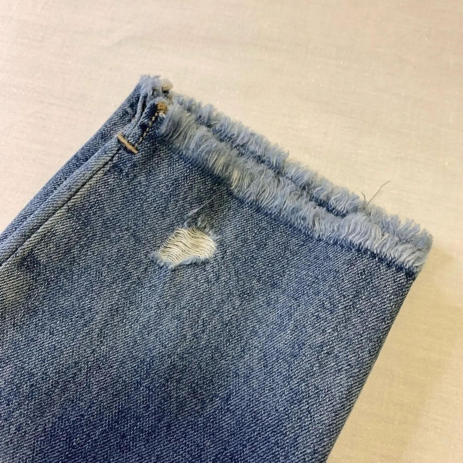 Rewash Jeans Womens Junior Classic Rise Vintage Light Wash Distressed 25" Sz 1 # - Image 8