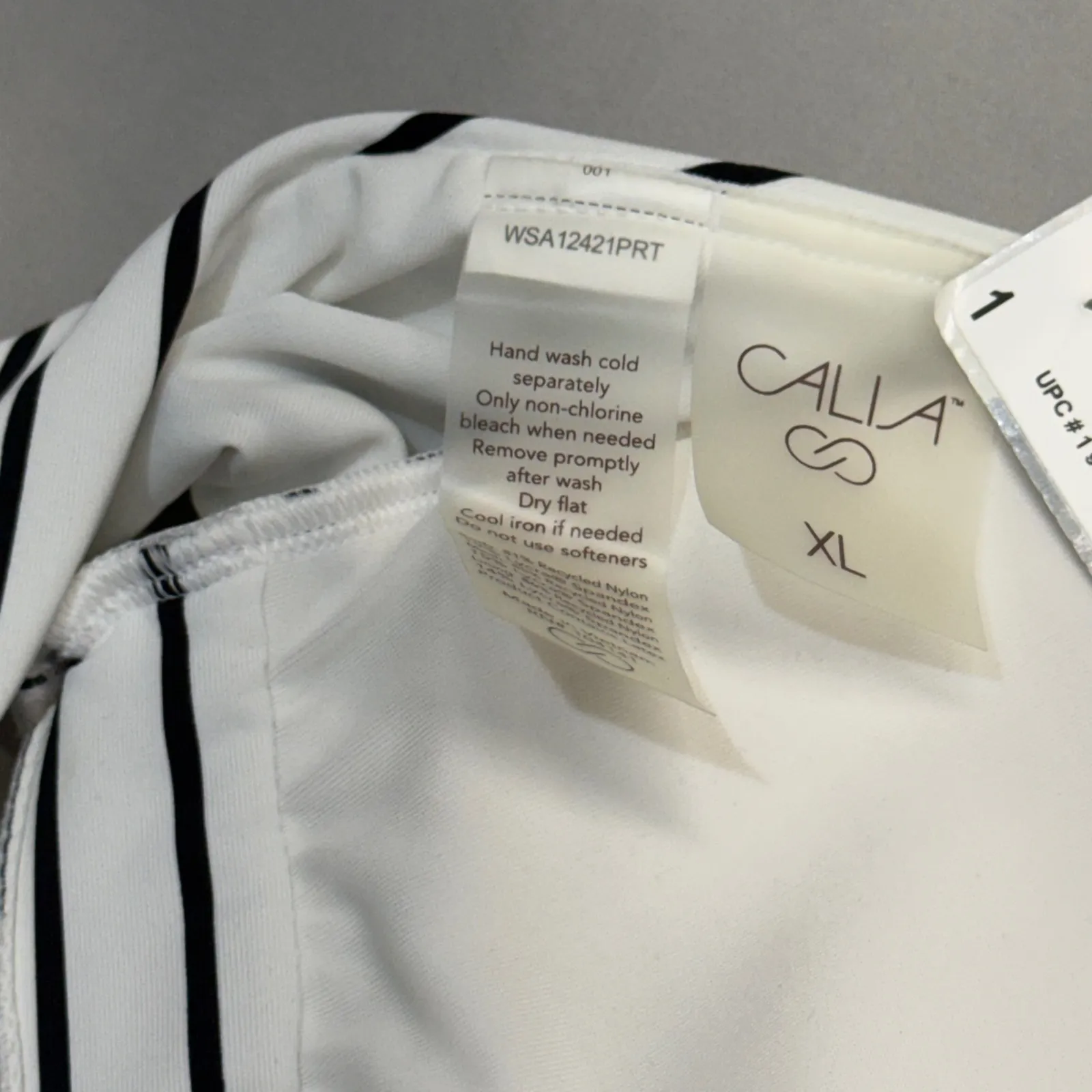 CALIA by Carrie Underwood Black White Stripe Halter Bikini Swimsuit Set XL - Image 6