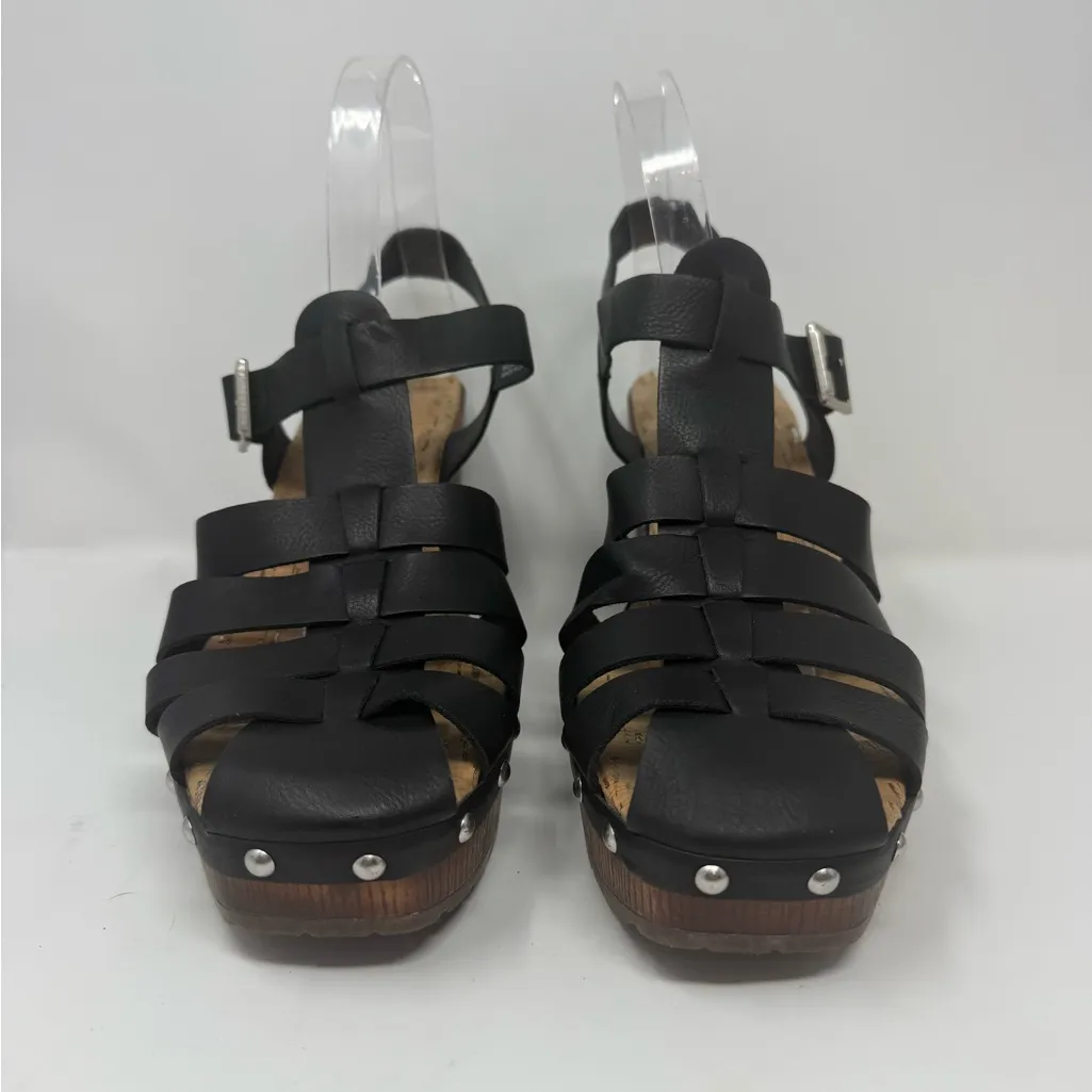 Korks Whitney Platform Sandal Size 9 Black - Image 7