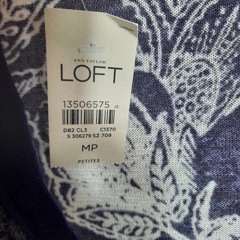 Ann Taylor Loft Cardigan Sweater Women's MP Purple Sheer Button Front Academia - Image 9