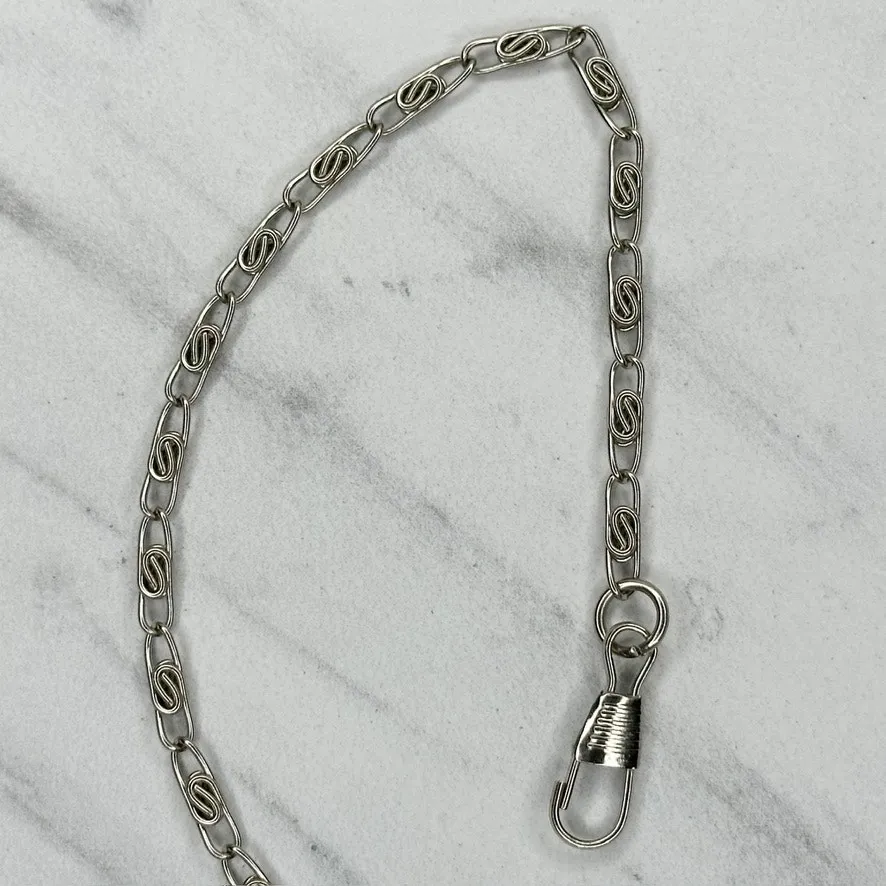 Silver Tone Swirl Chain Purse Strap 47" Crossbody Bag Replacement ✨ - Image 11