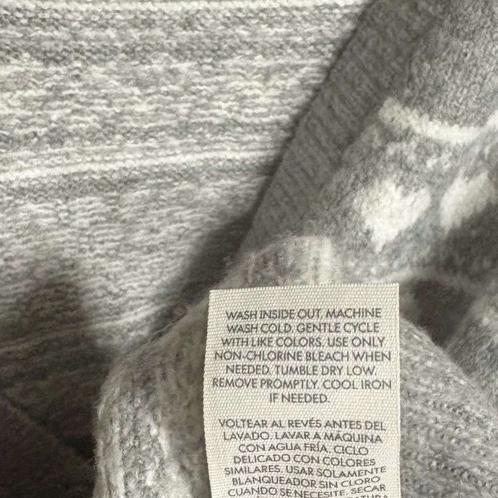 No Boundaries Gray Bow Print Button Front Cardigan Size XL - Image 6