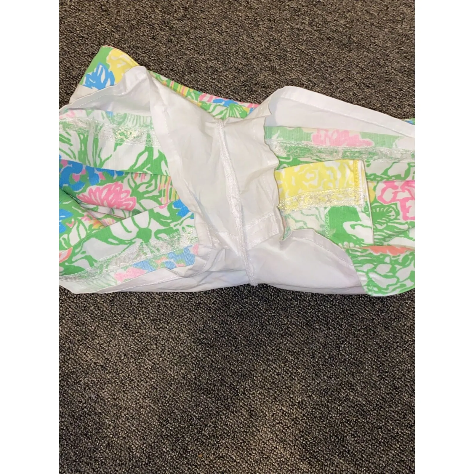 Lilly Pulitzer Jasmine Hibiscus Stroll SZ 6 Shorts Mini Skort Pink Yellow EUC - Image 11