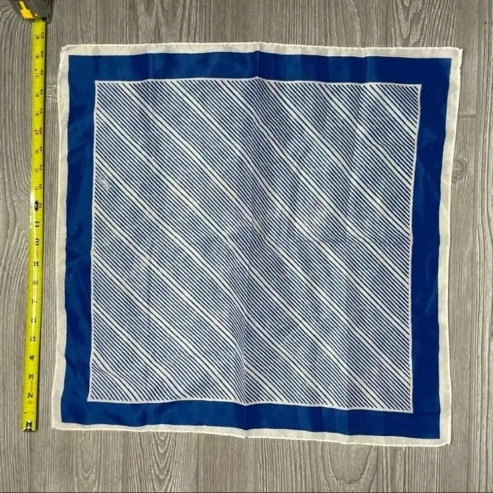 Vintage robinson and golluber scarf blue and white stripe accessories wrap - Image 2