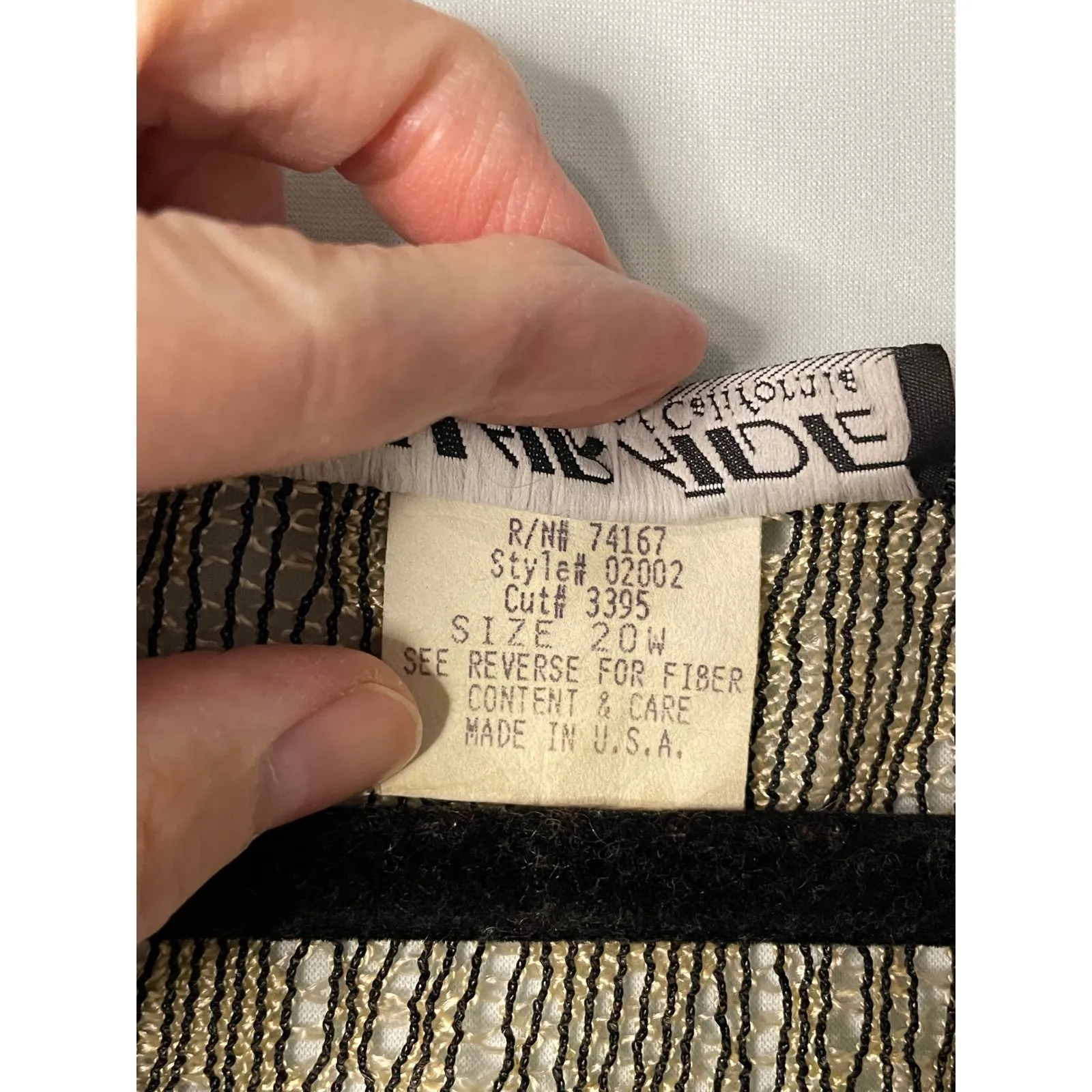 VTG SHARADE of California Womens 20W Gold Black Lace Fringe Kimono Top - Image 4