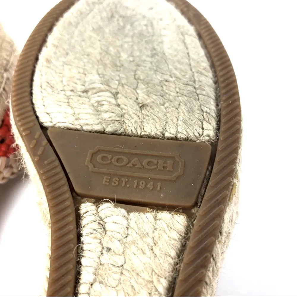 COACH crochet wedge sandals, size 9 - Image 15