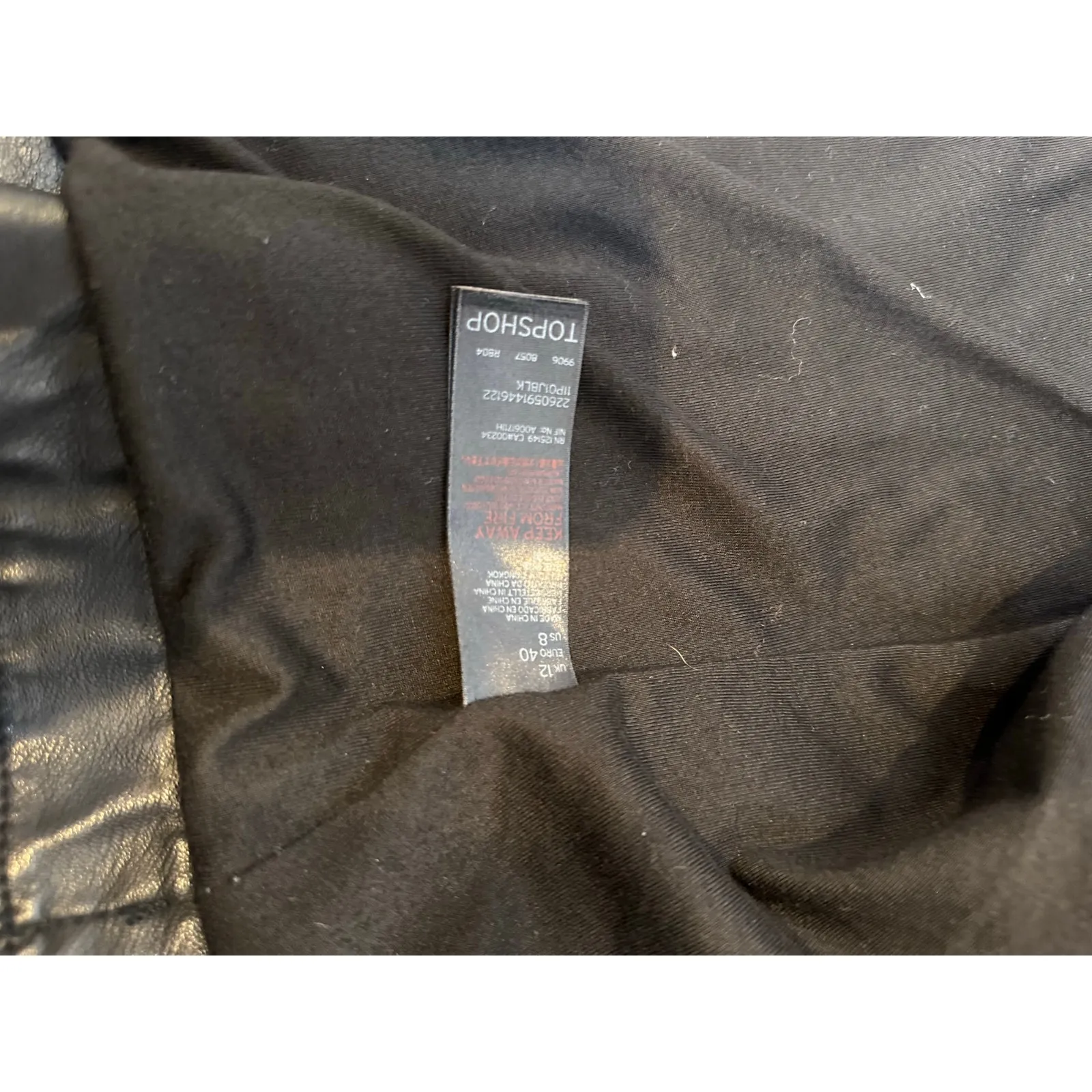 Topshop vegan moto jacket -8 - Image 4