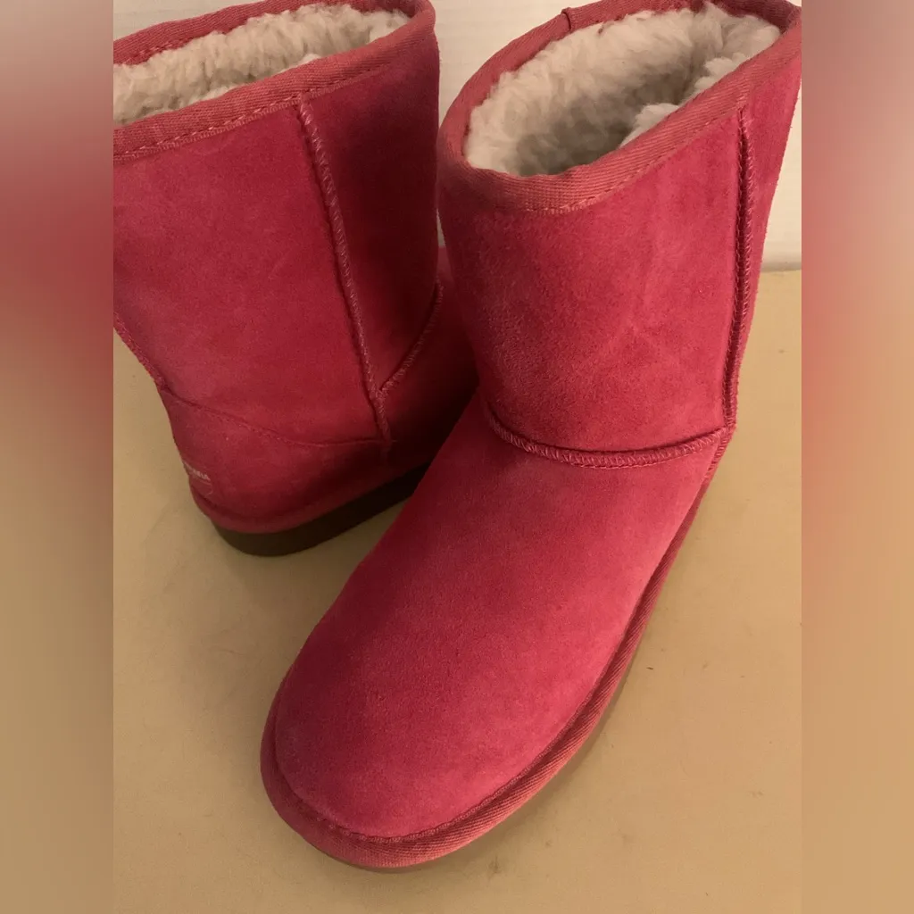 Koolaburra by Ugg pink suede shirt classic boots size 6 youth 4 - Image 9