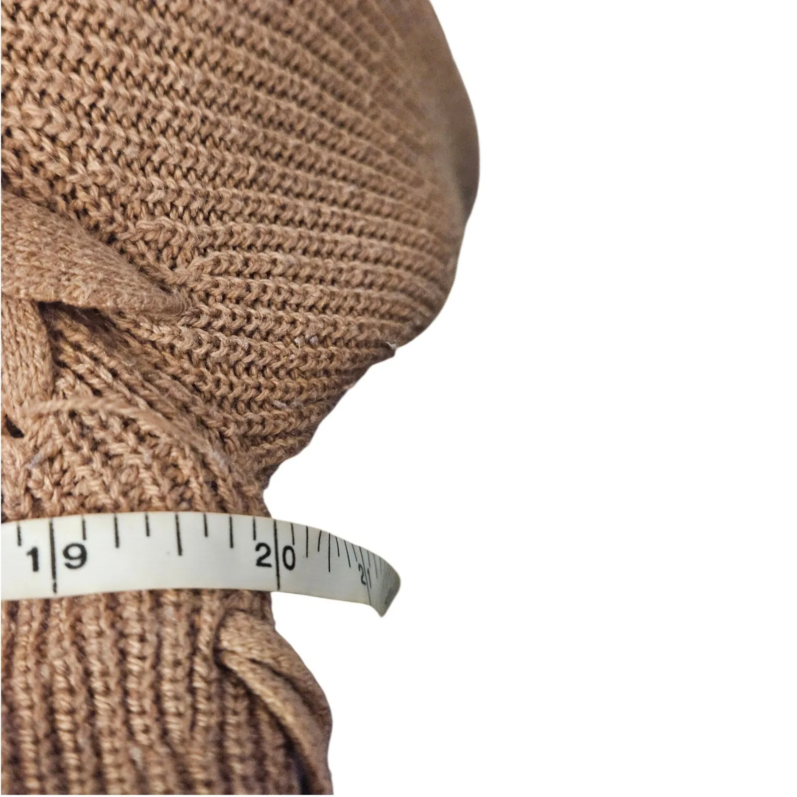 Lee Women's L Brown Ribbed Knit Sweater with Lace-Up Detail - Image 5