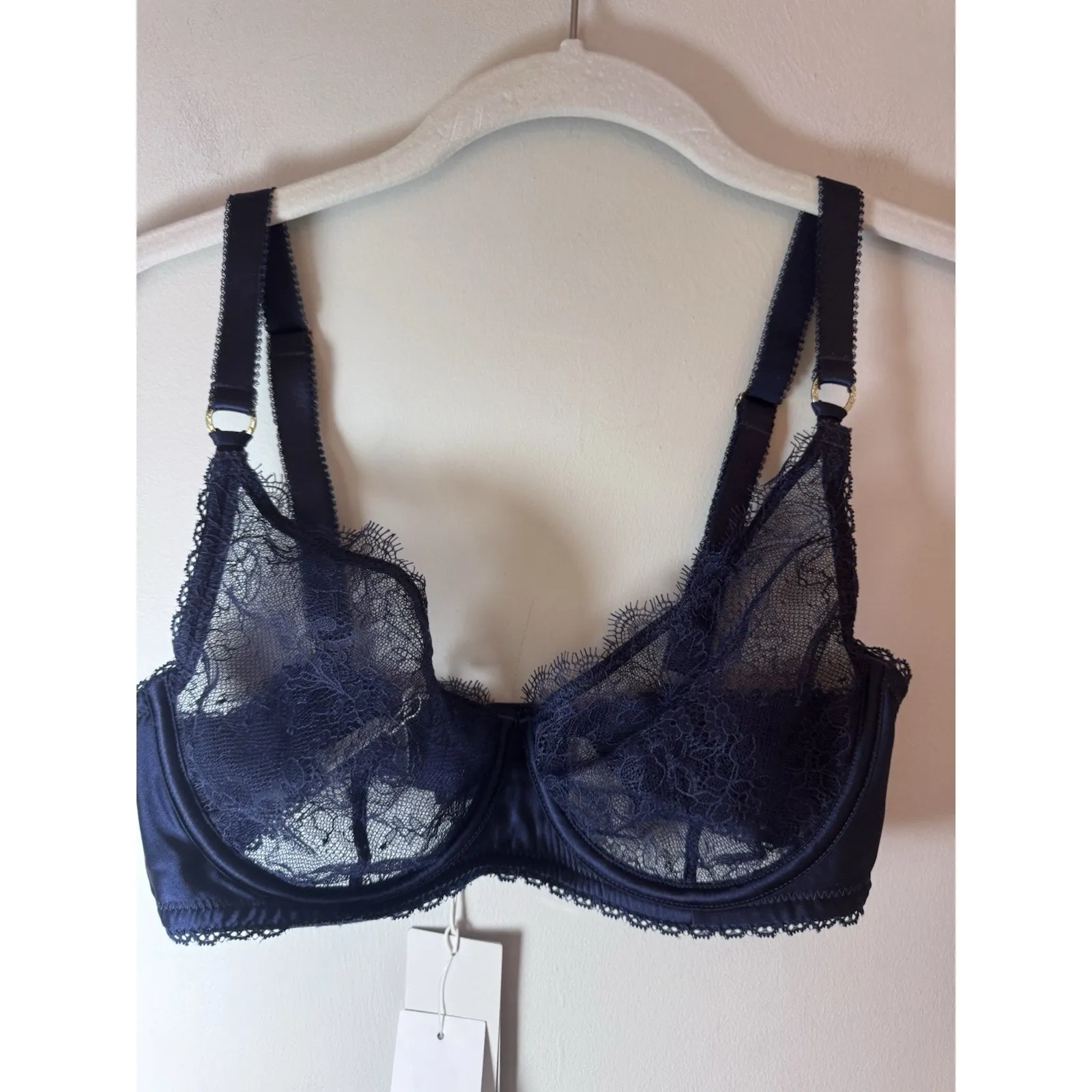 Stella McCartney Gigi Giggling Underwire Lace Navy Bra 32D NWT $180 - Image 5