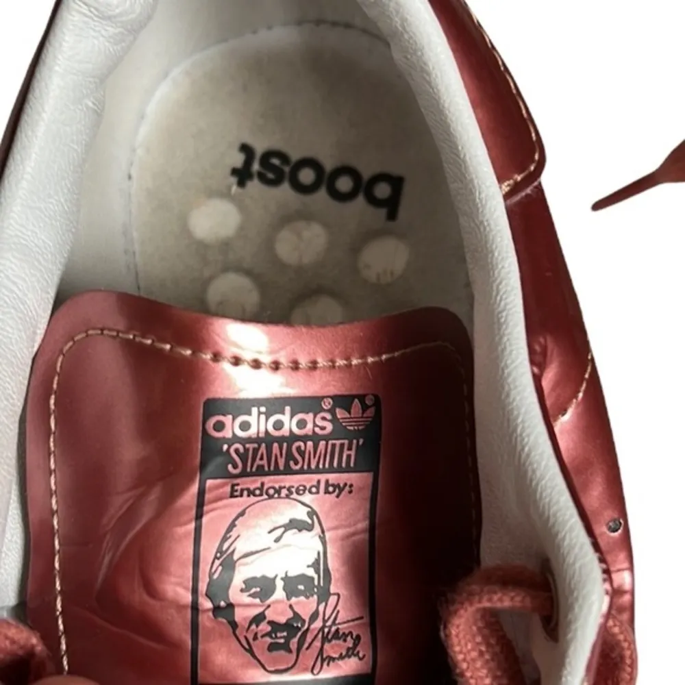 Adidas Stan Smith Metallic Copper Shiny Sneakers Size 6 - Image 10
