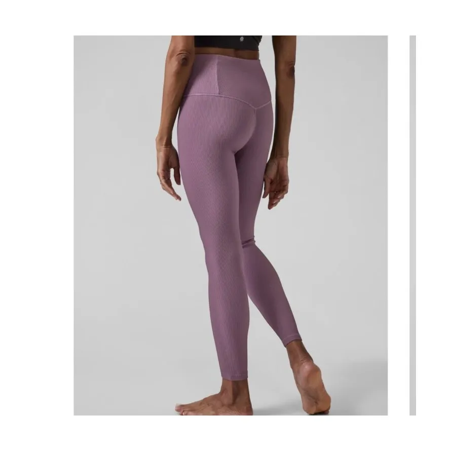 Athleta Elation Rib Tight in Purple Size Small - Image 2