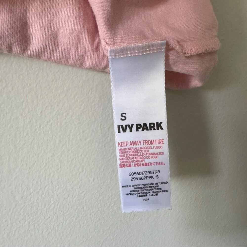 Ivy Park 100% Cotton Cropped Palm Tree Logo Tank Top Loose Fit Lightweight Cut S - Image 6