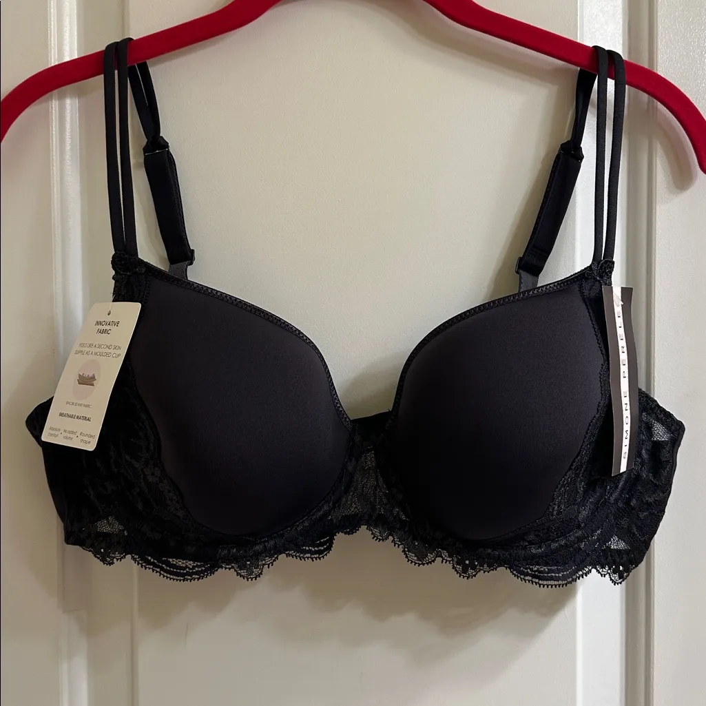 Simone Perele Amour 3D Plunge Bra Anthracite NEW 38C Style 13R316 Gray Size undefined - Image 2