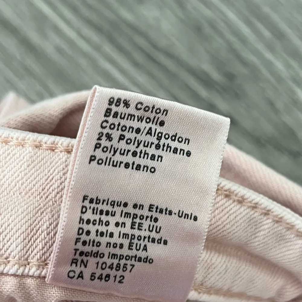 AG Adriano Goldschmied Isabelle High Rise Straight Crop Jeans | Pale Pink | 28 - Image 9