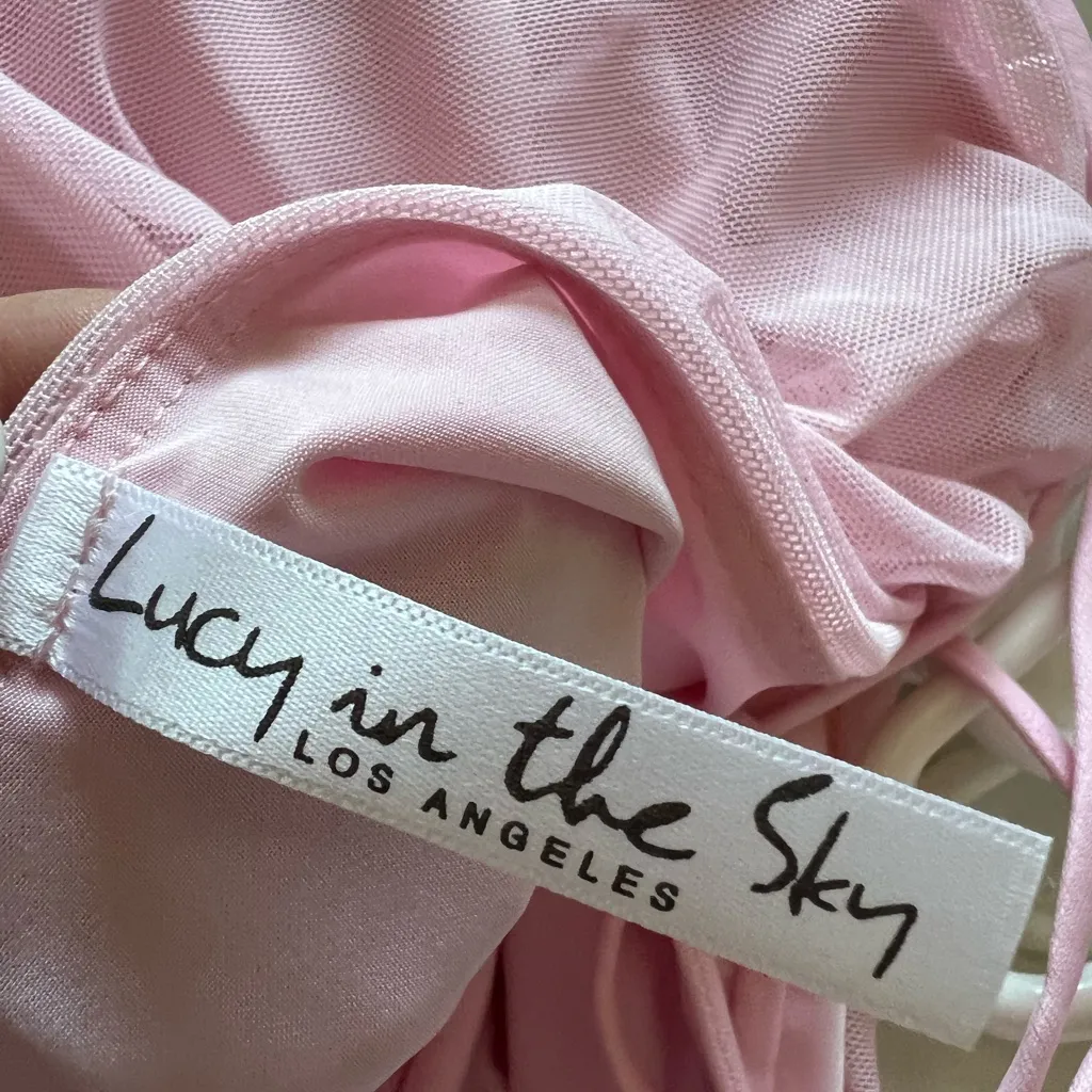 Lucy in the sky, baby pink ruched mini - Image 3
