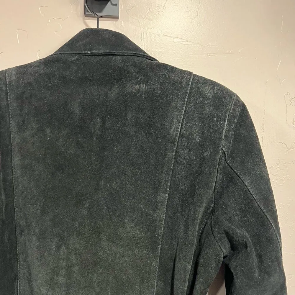 Firenze Leather Factory Suede Leather Jacket Black - Image 10