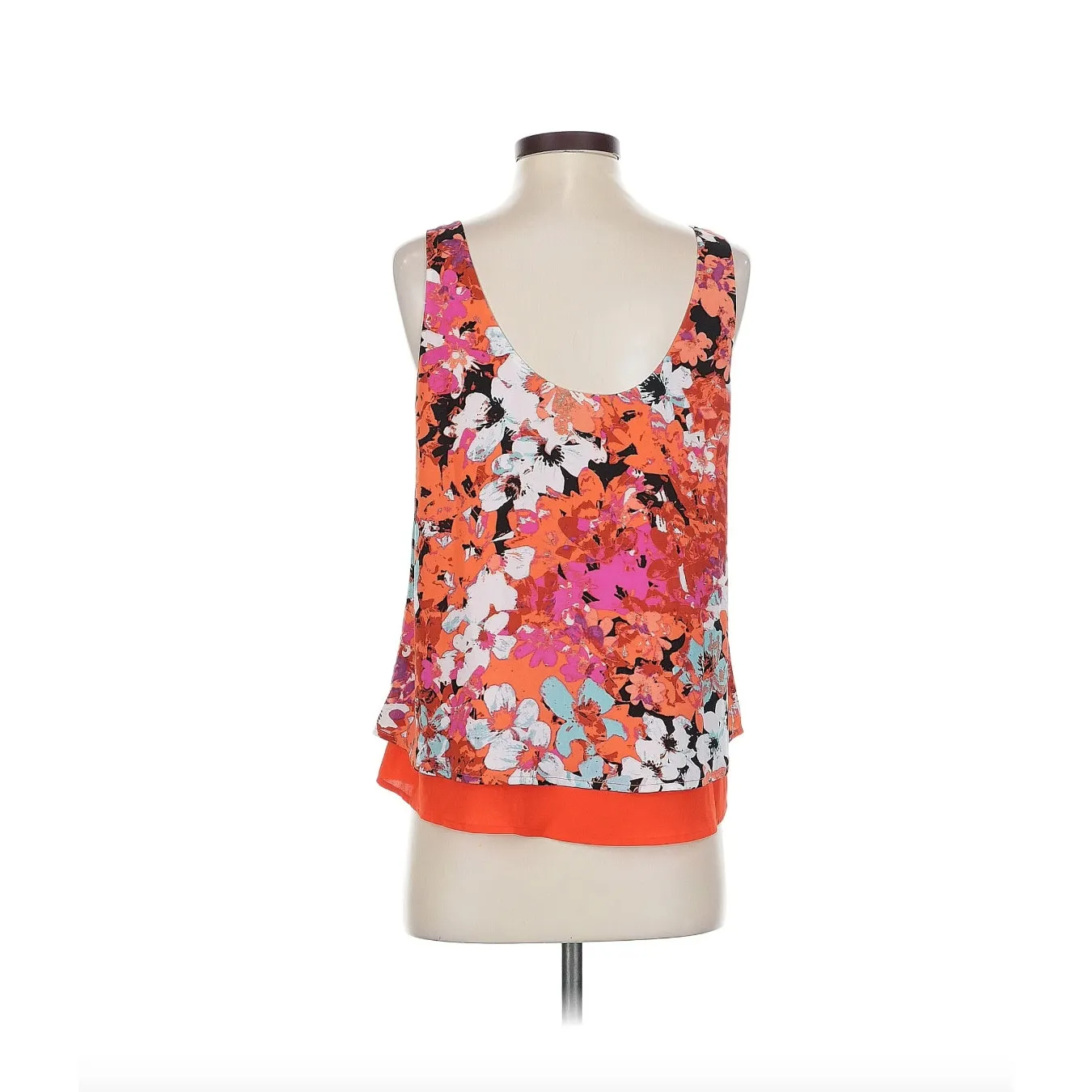 Romeo & Juliet Sleeveless Scoop Neck Flowy Floral Blouse Size S Bloomcore Summer - Image 3