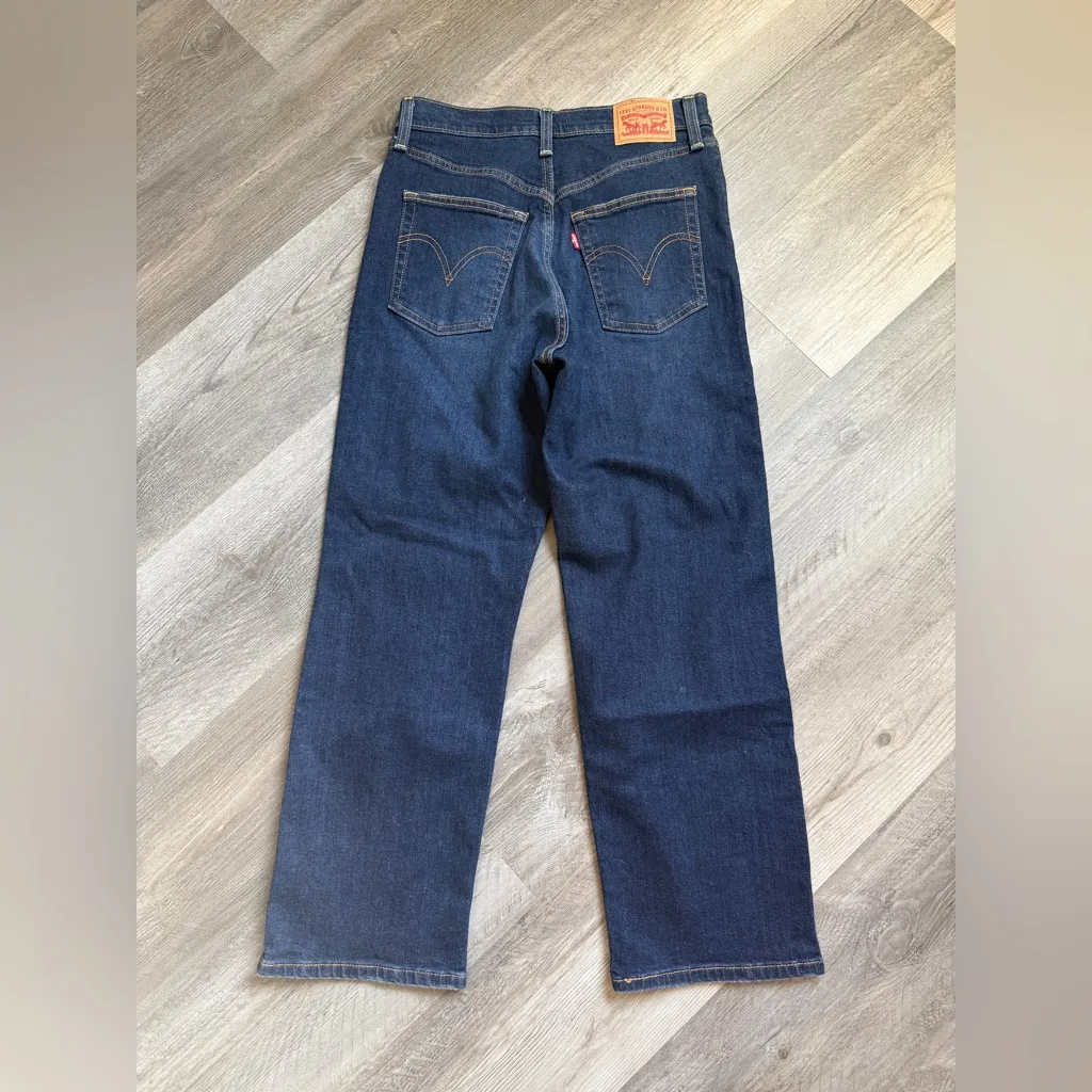 Levi’s Ribcage Straight Ankle Jeans Button Fly Distressed 28 Waist - Image 7