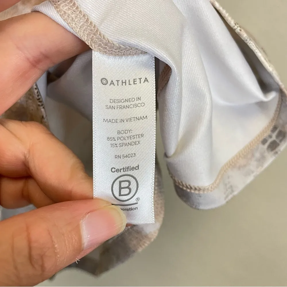 Athleta Gold Marble Print Shanti Gilded‎ Racerback Tank Size Small - Image 8