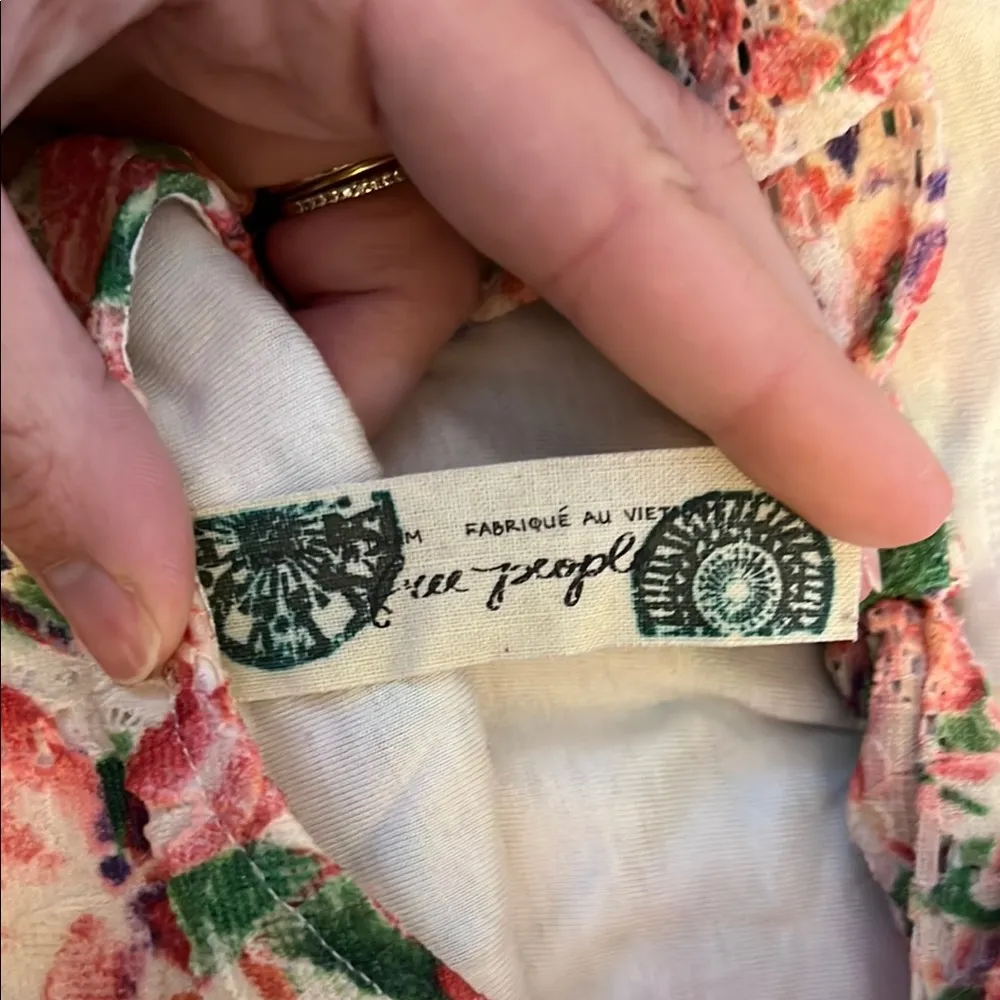 Free People Floral Print Dress with Bow Back - Image 5