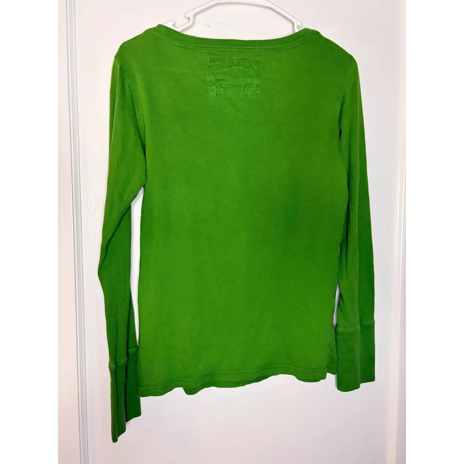 Vtg Aeropostale Long Sleeve Graphic T Shirt Green Est 1987 New York  L 80's - Image 5