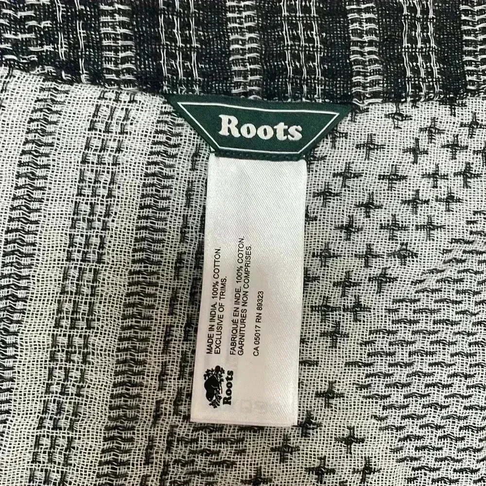 Roots Open Cardigan Black/Gray & White One Size - Image 3