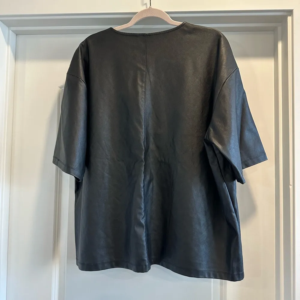 faux leather shirt - Image 2