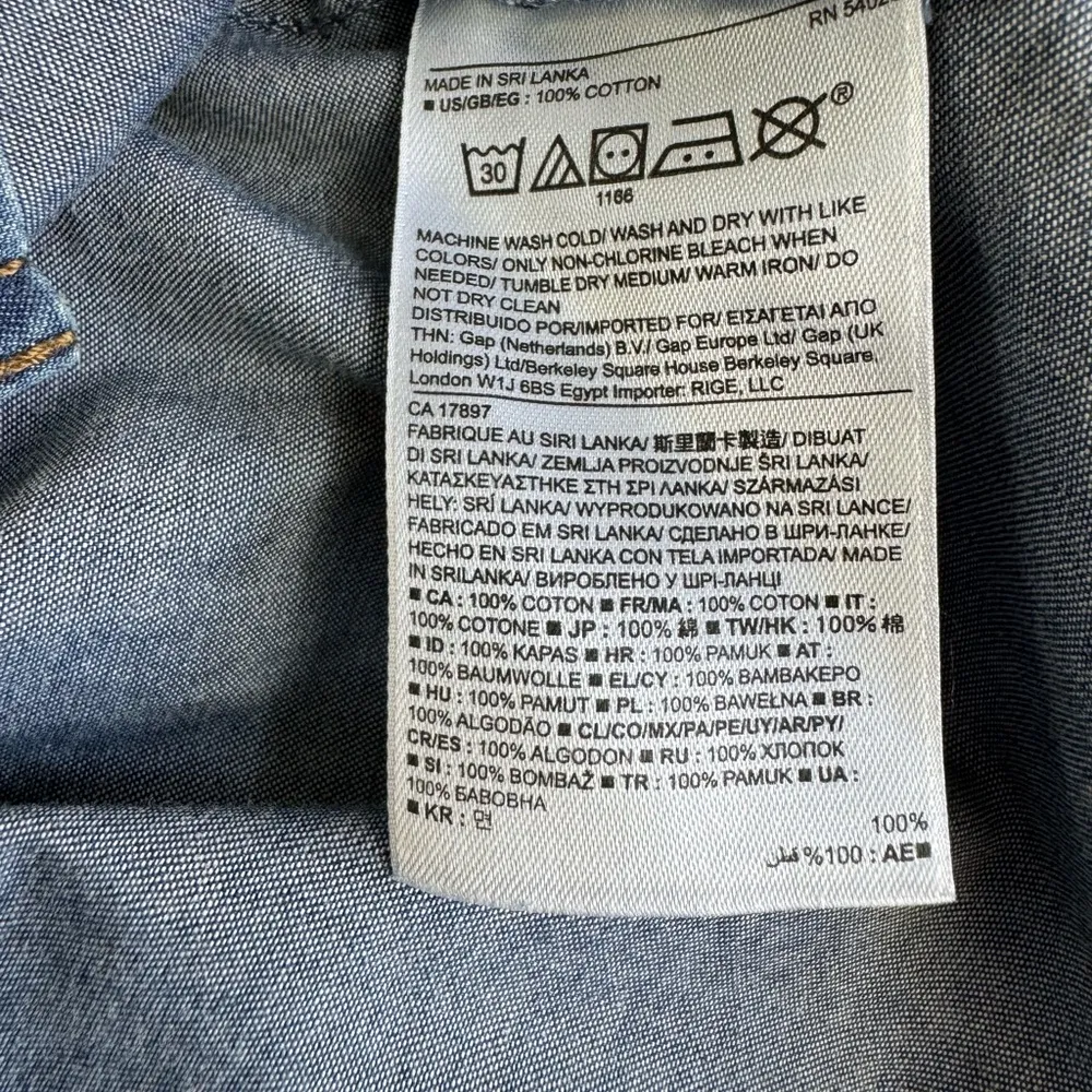 Banana Republic Minimalist Dolman Sleeve Loose Chambray Midi Shirt Dress Sz M - Image 7